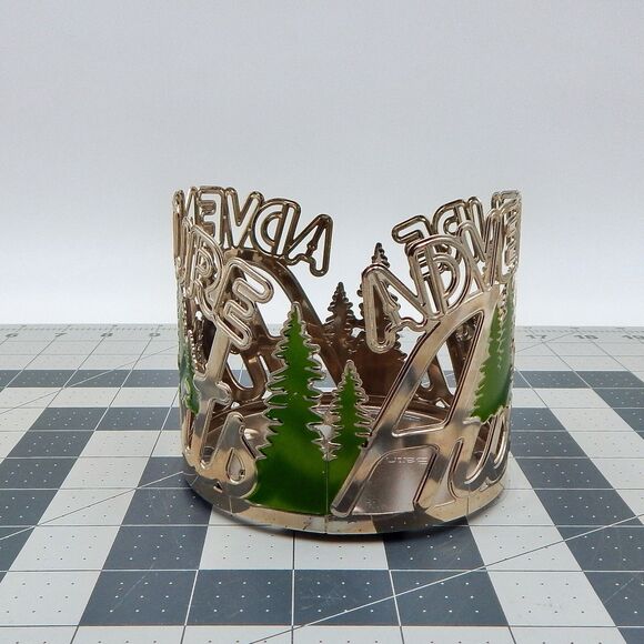 Bath & Body Works Adventure Awaits 3 Wick Candle Holder Sleeve Christmas Trees - Picture 2 of 8